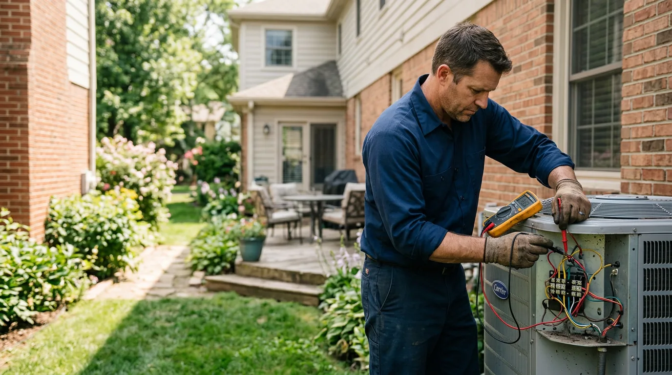 HVAC technician working near Marblehead, MA